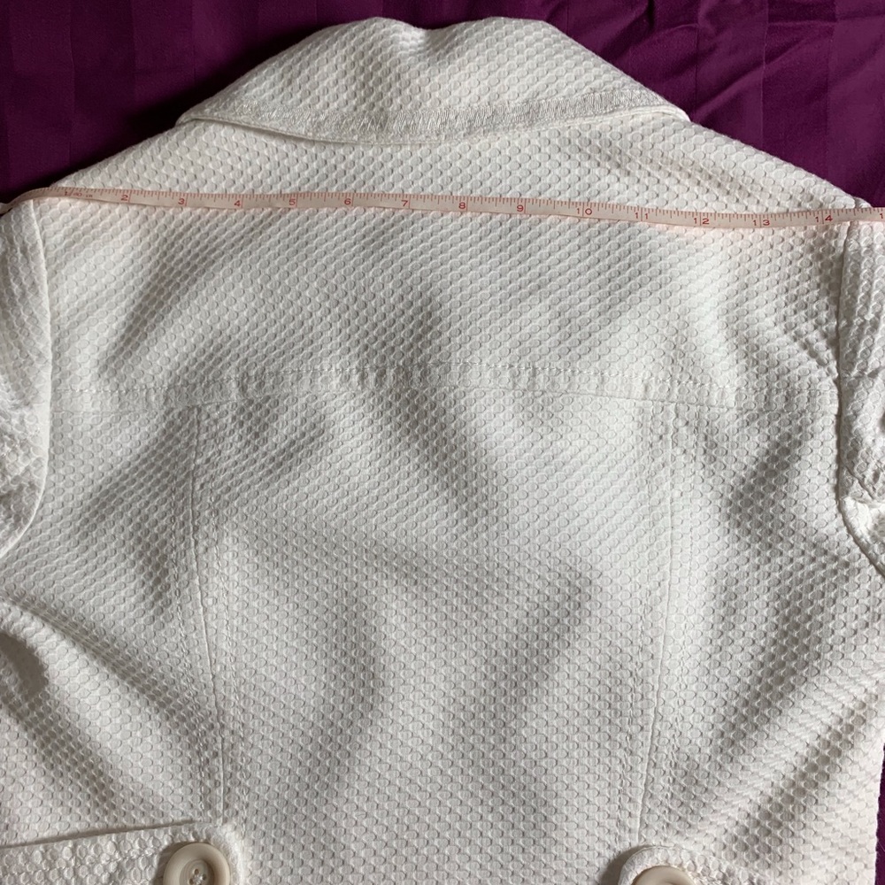 Boden Button Down Jacket, White, With Grosgrain R… - image 3